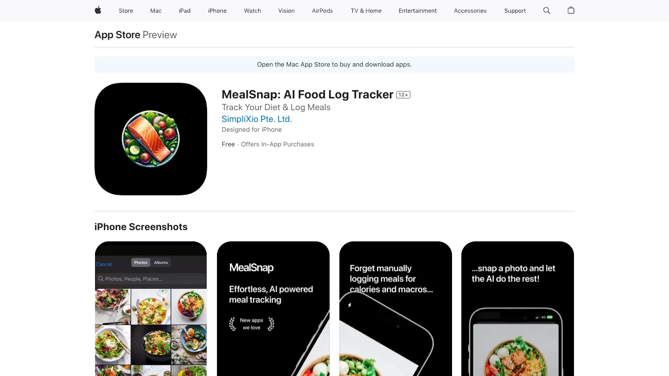 MealSnap: AI meal log journal
