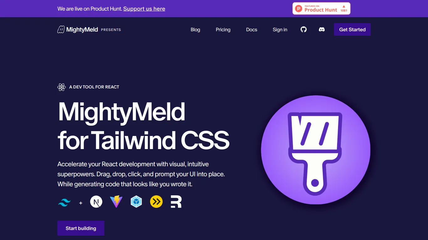 MightyMeld for Tailwind CSS and React