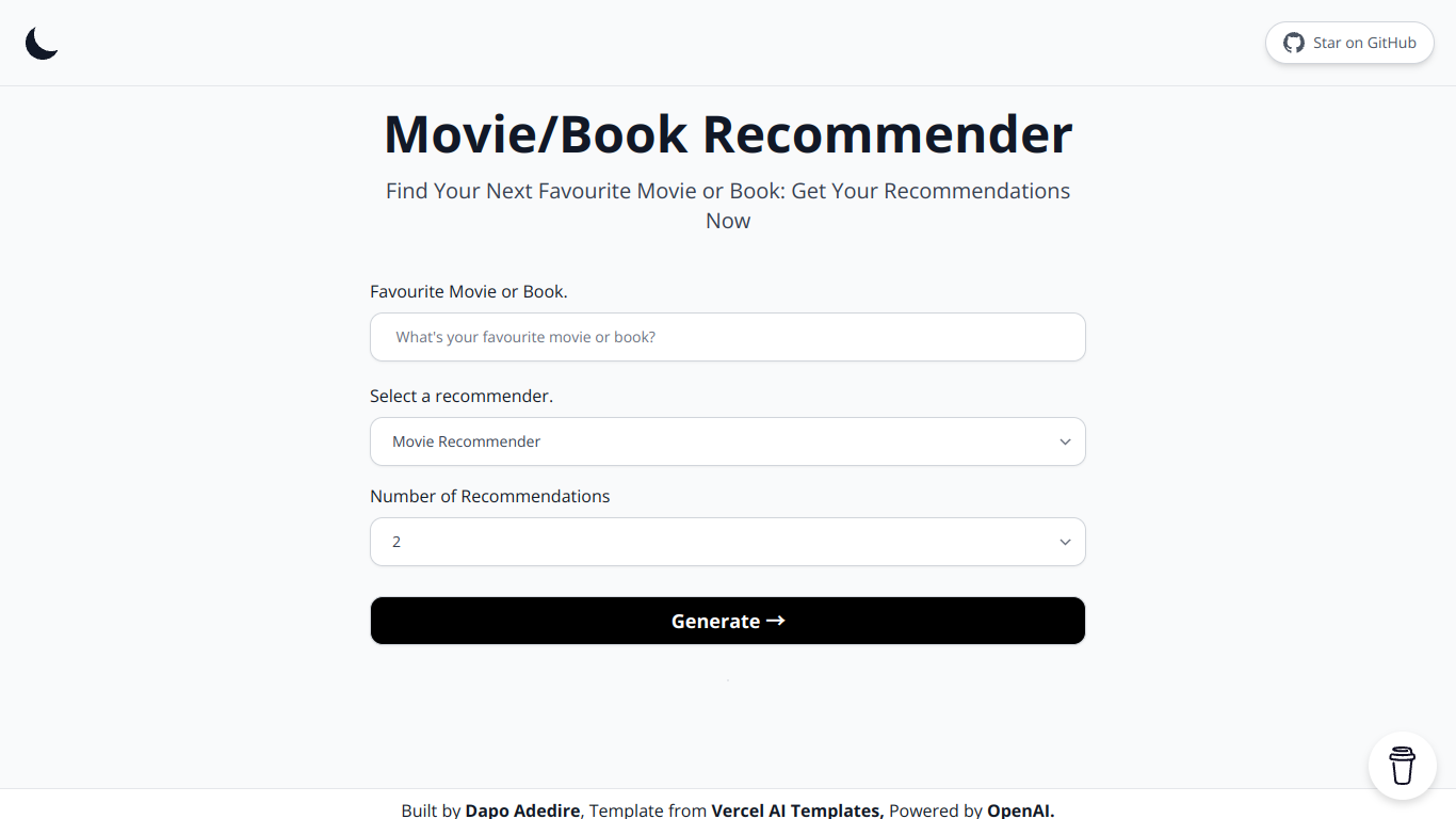 Movie & Book Recommender