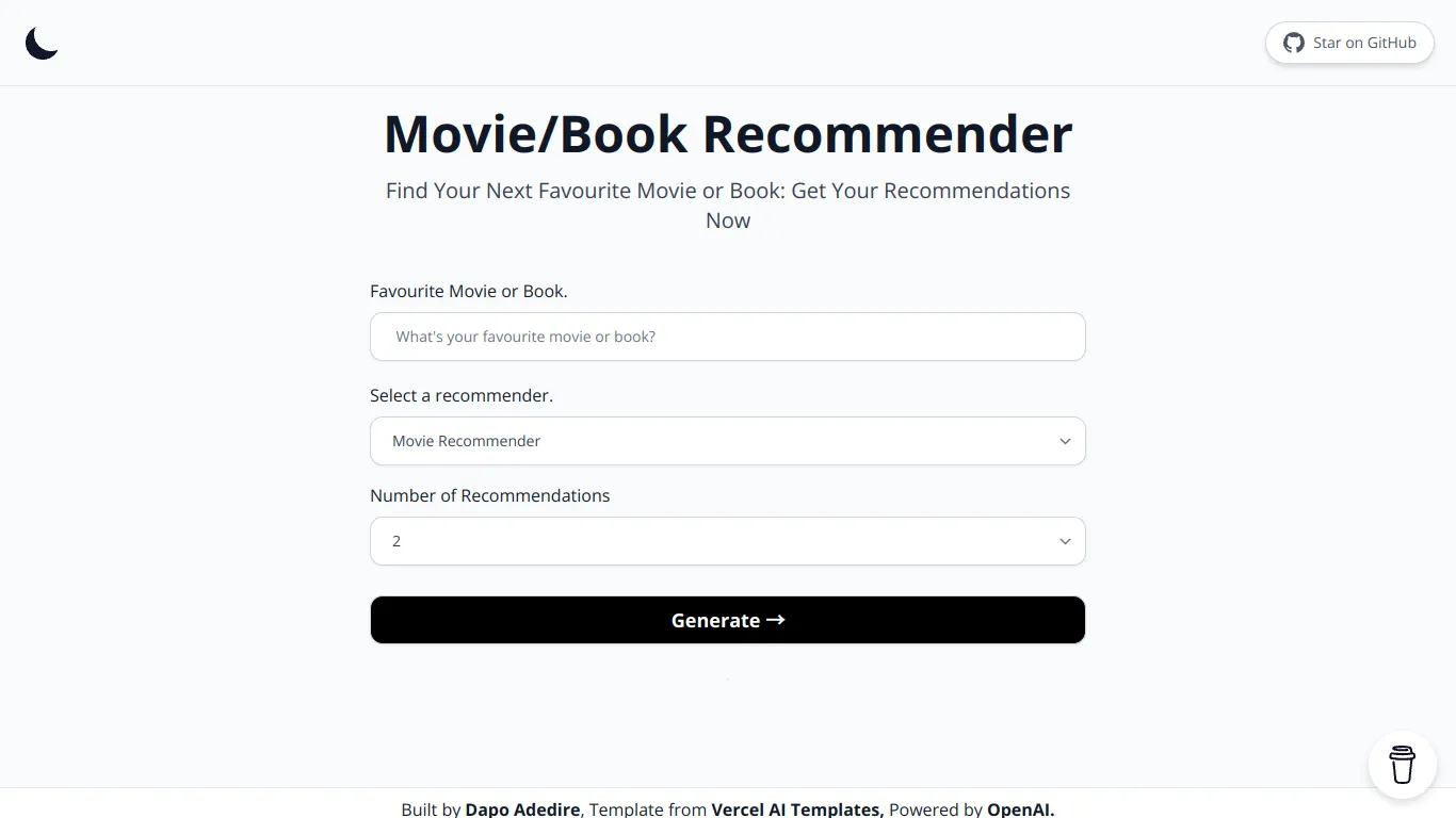 Movie & Book Recommender
