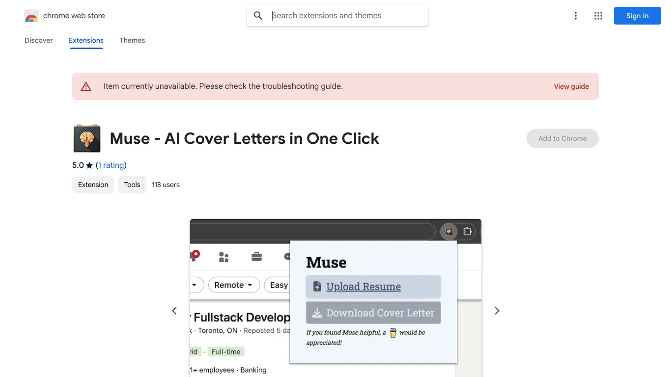 Muse - AI Cover Letters