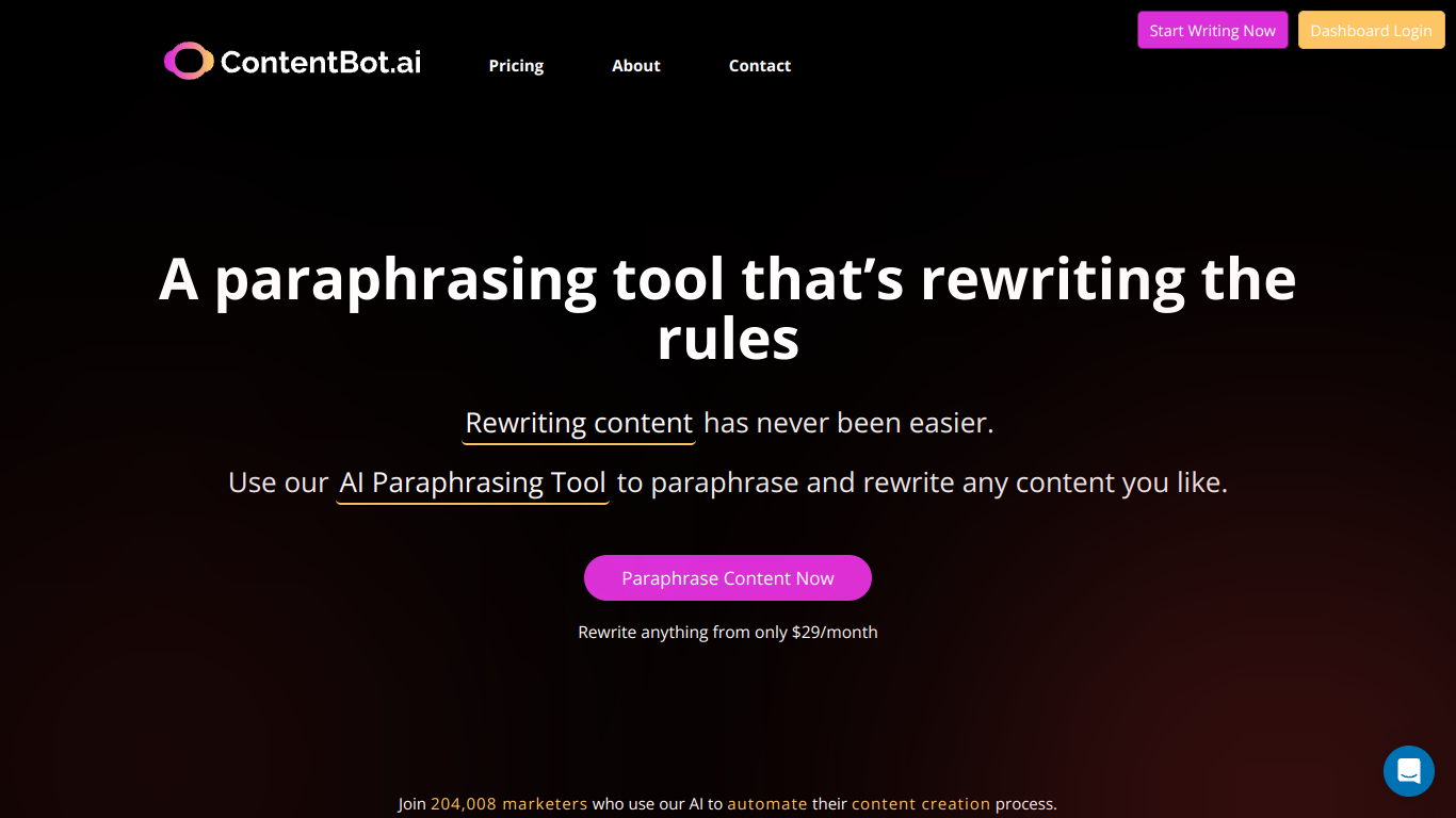 Paraphrasing Tool by ContentBot.ai