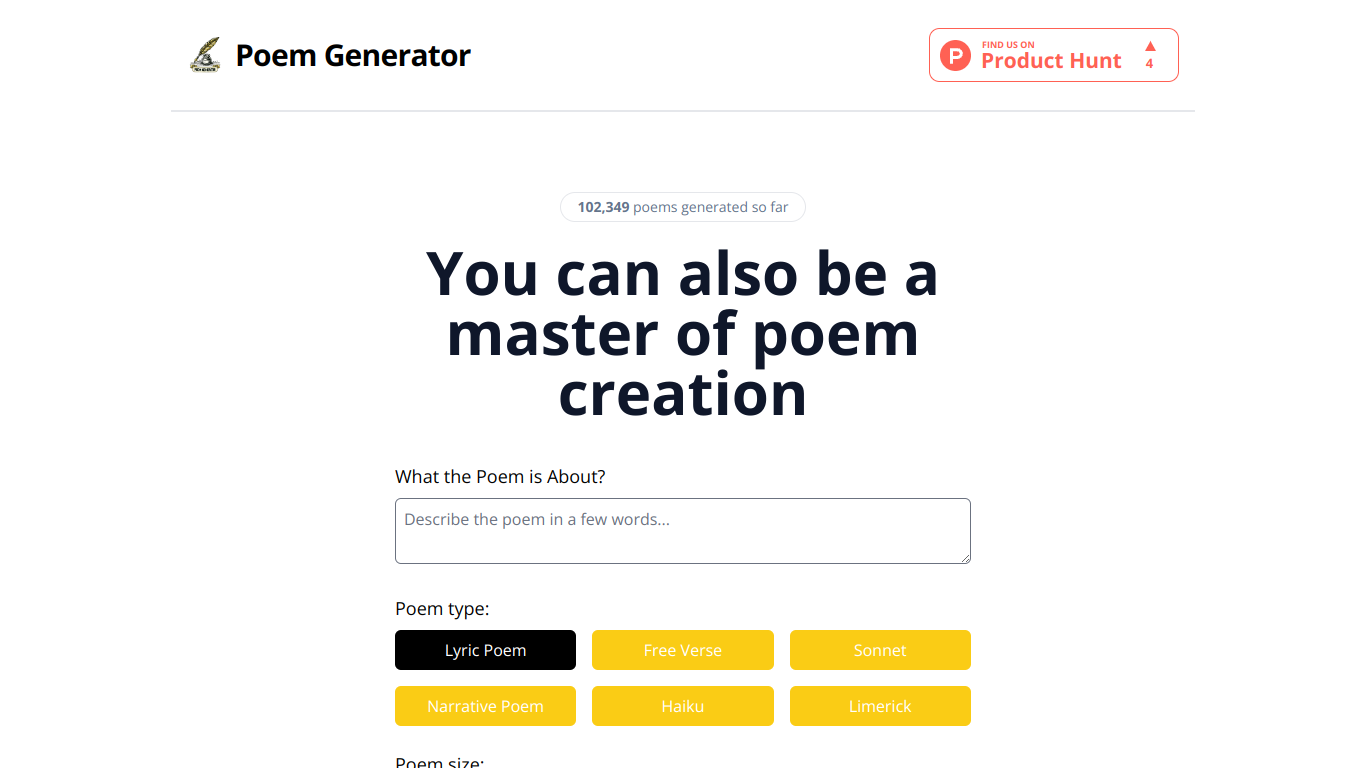 Poem Generator Art
