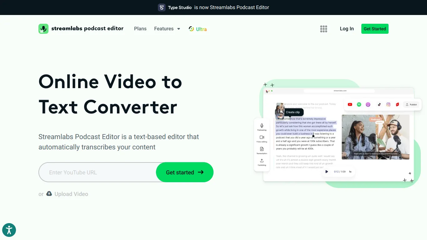 Streamlabs Podcast Editor