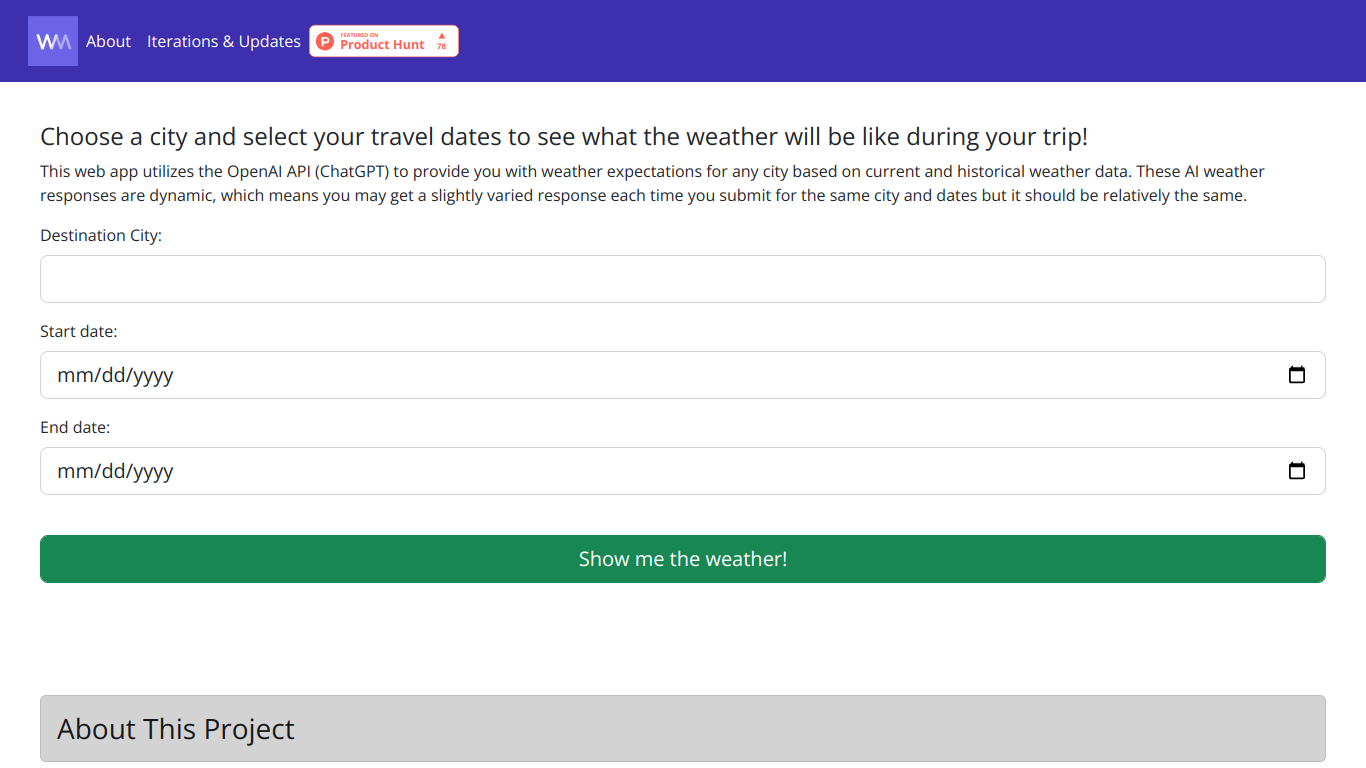 Weather Me Good