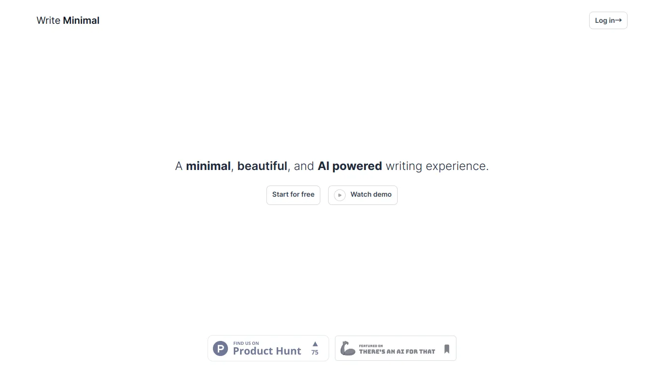 Write Minimal