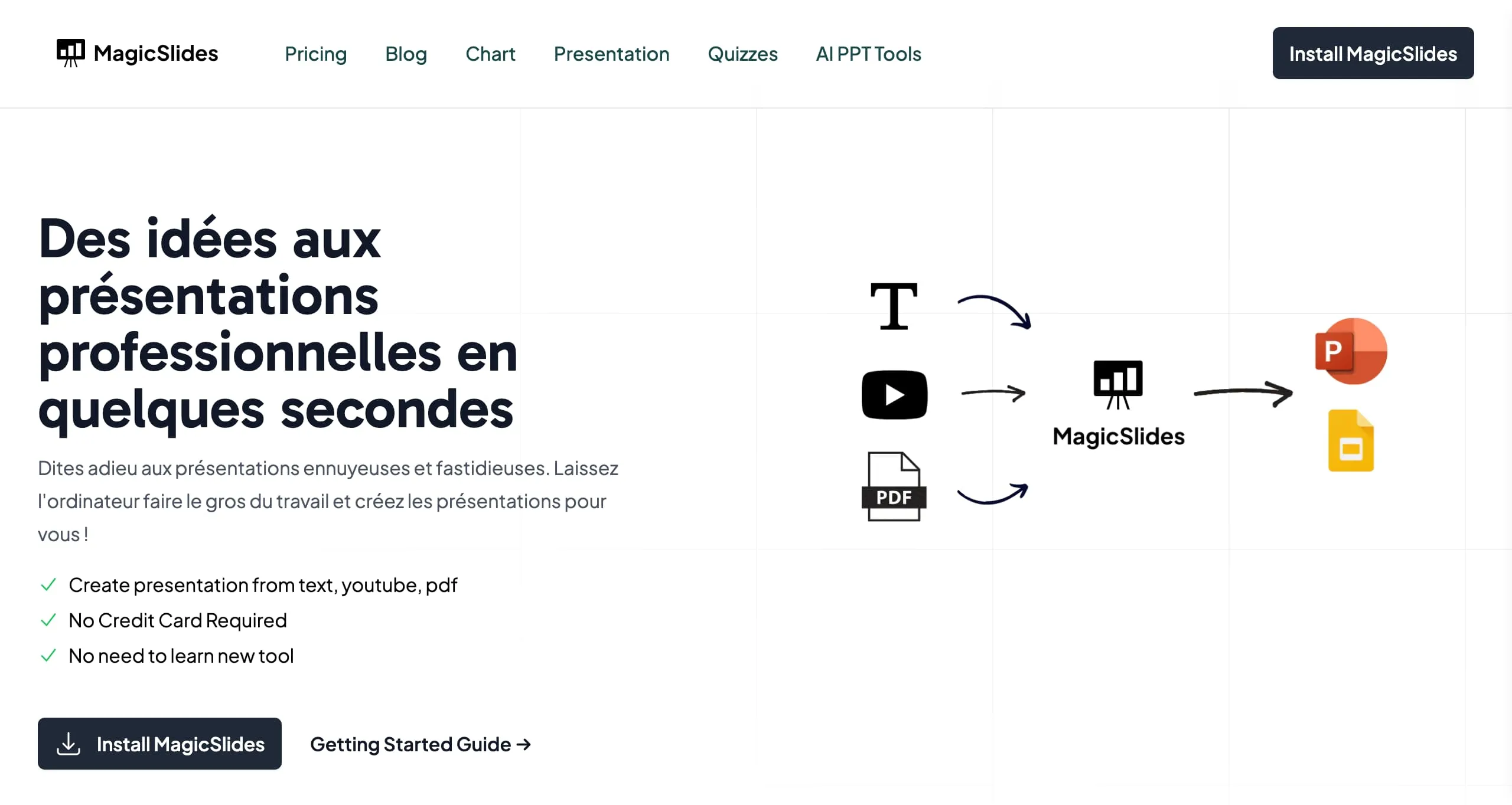 MagicSlides site internet