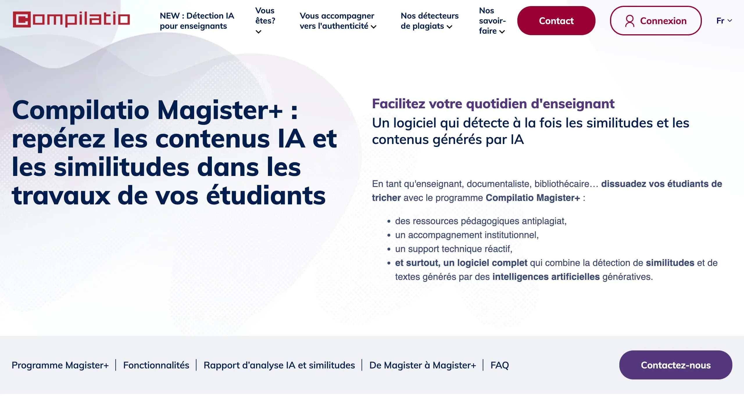 Landing page Compilatio