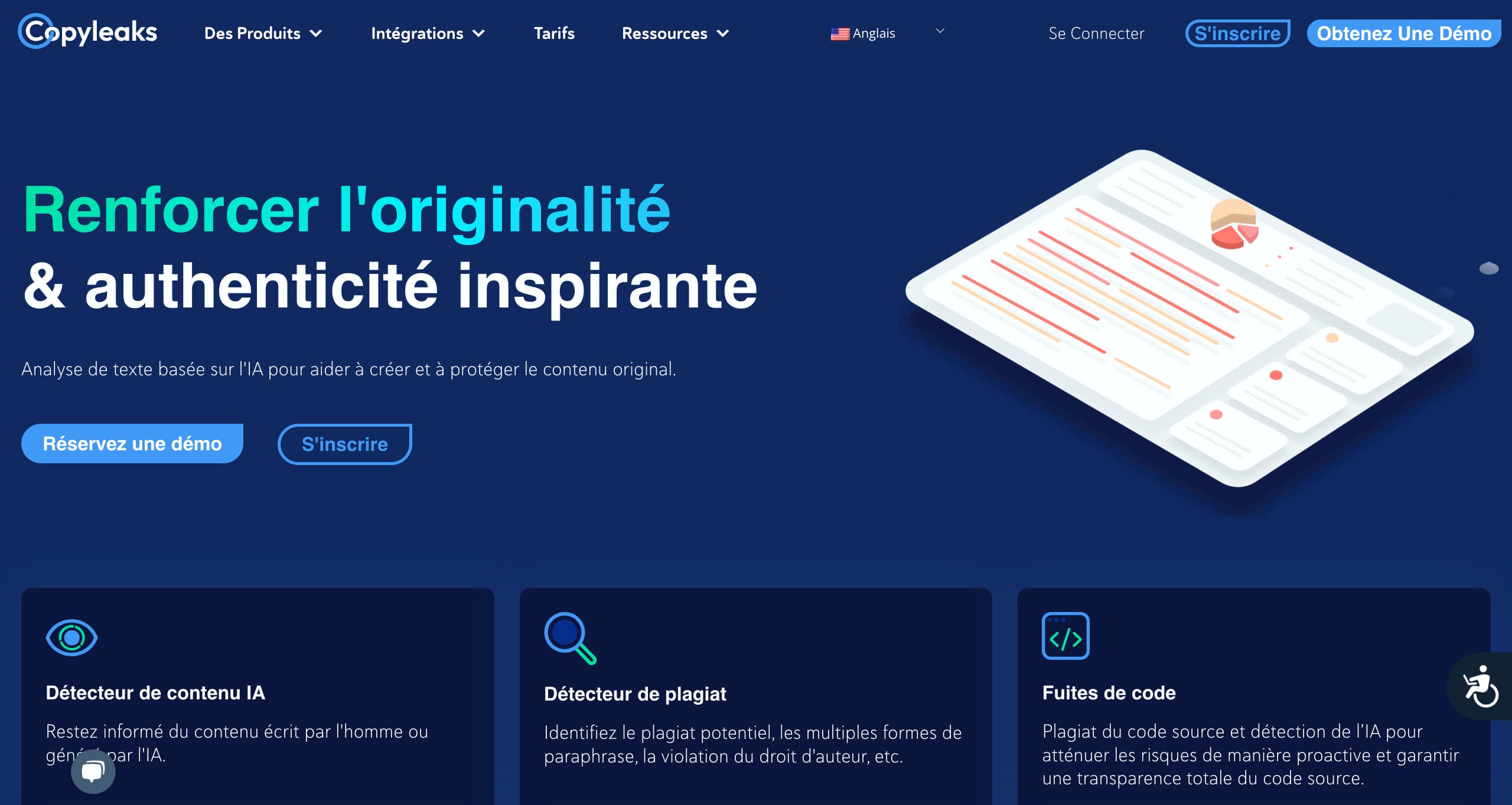 Landing page Copyleaks