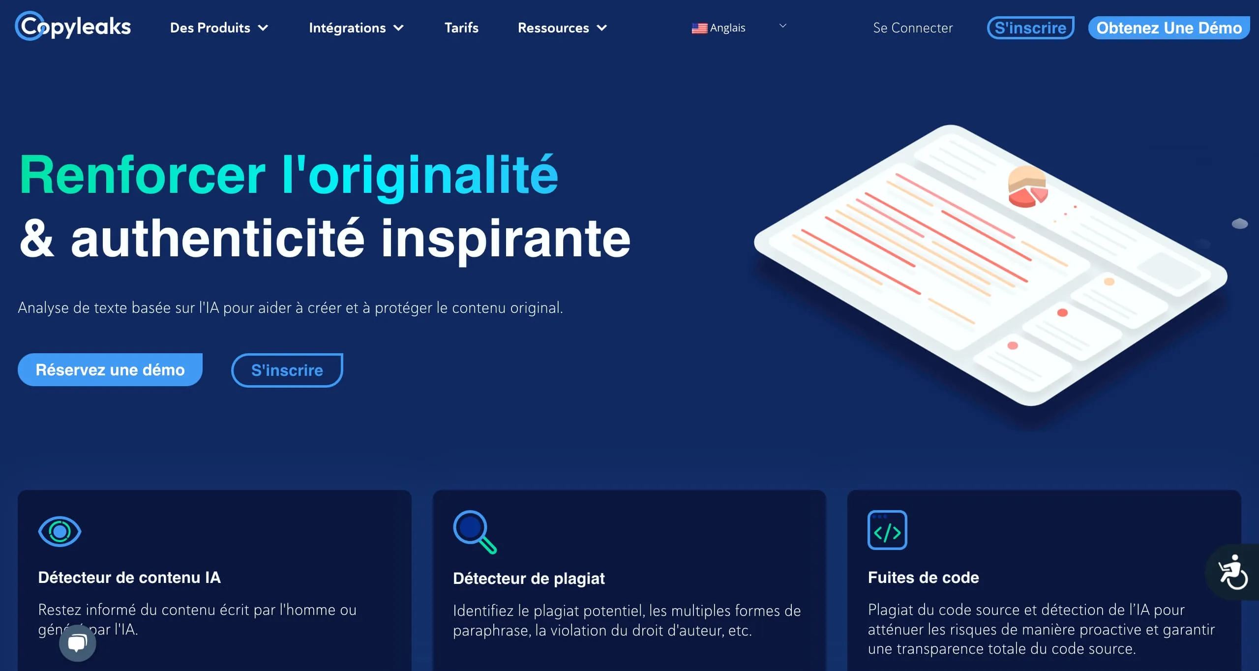 Landing page Copyleaks