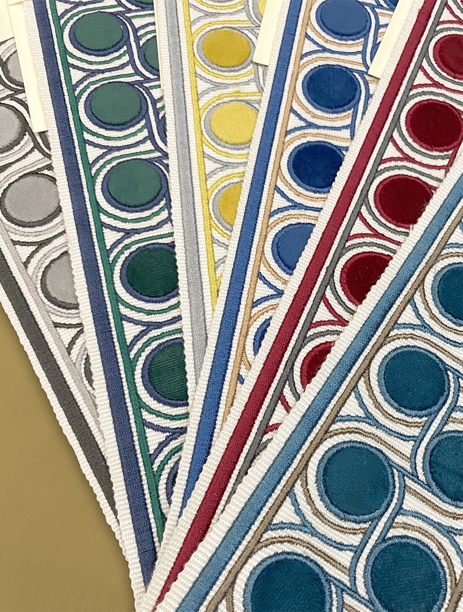 A shot from our Mercure Collection tapes, with a distinct circular pattern in colors of gray, green, yellow, red, and blue.