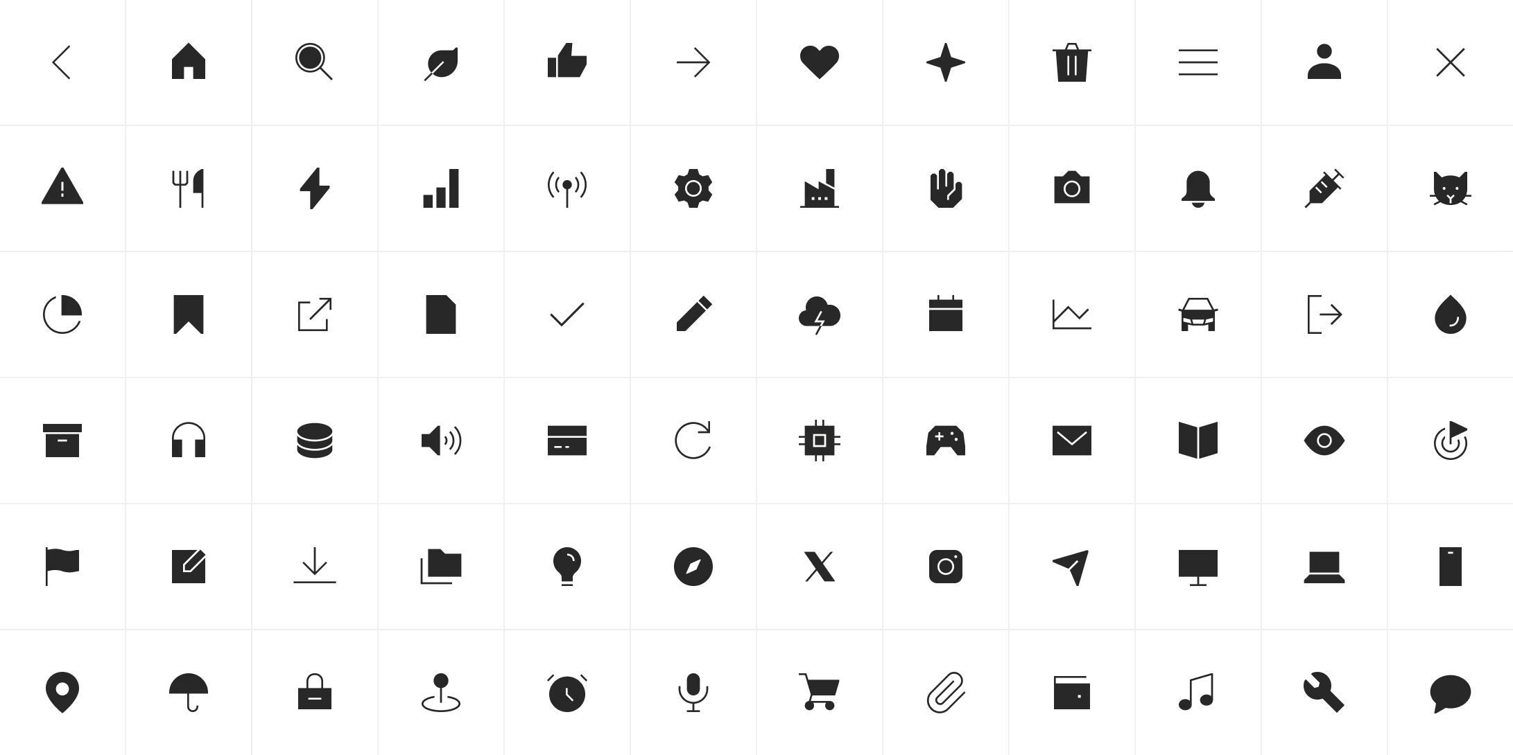 An icon preview for the style sharp solid light
