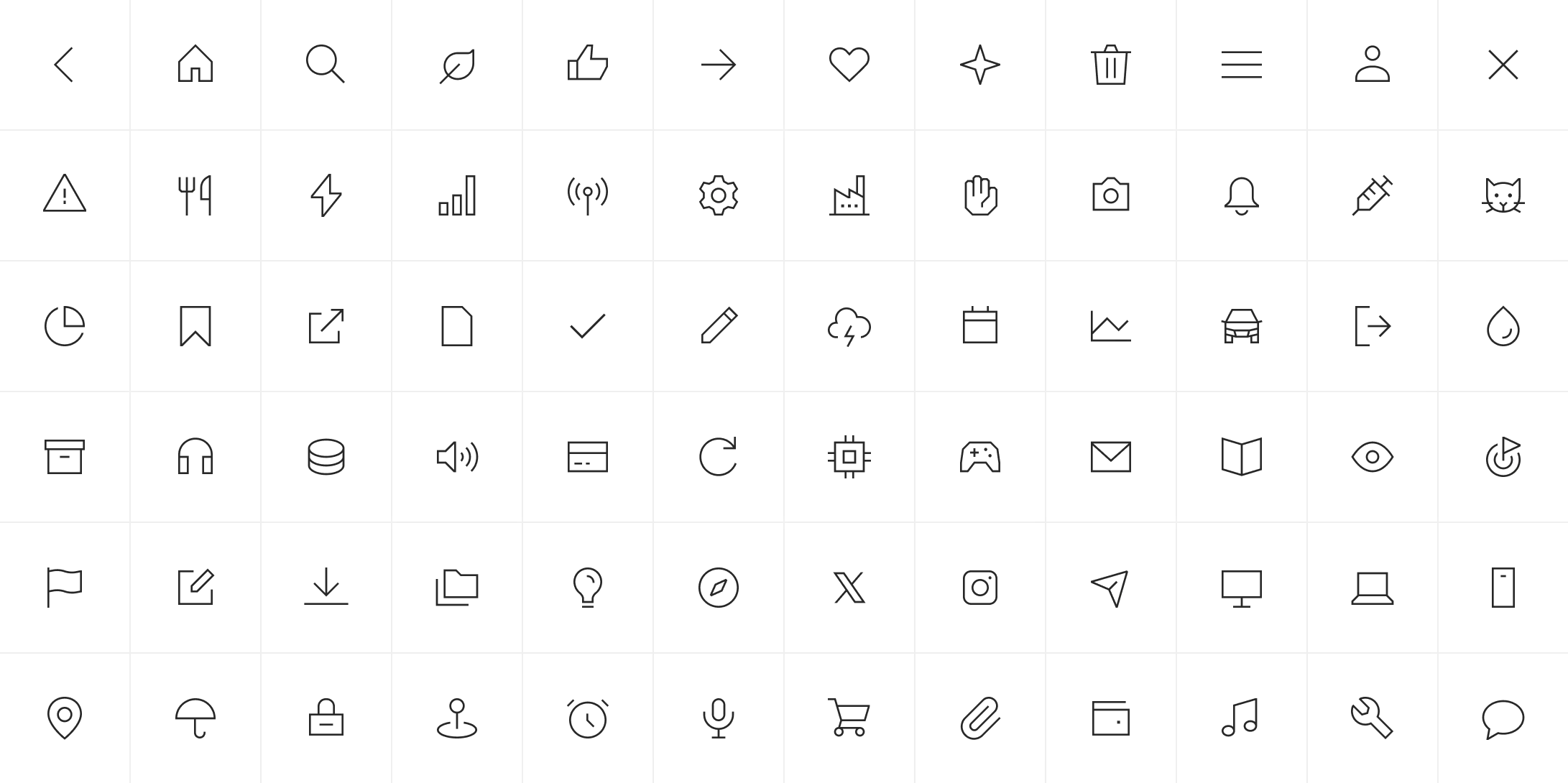 An icon preview for the style sharp outline light