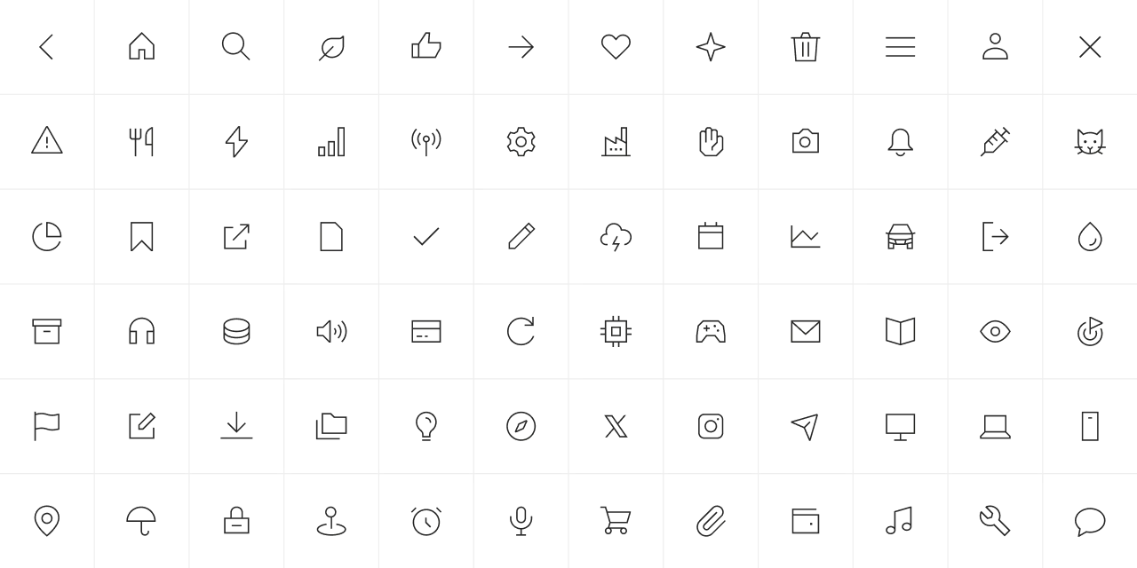 An icon preview for the style sharp outline light