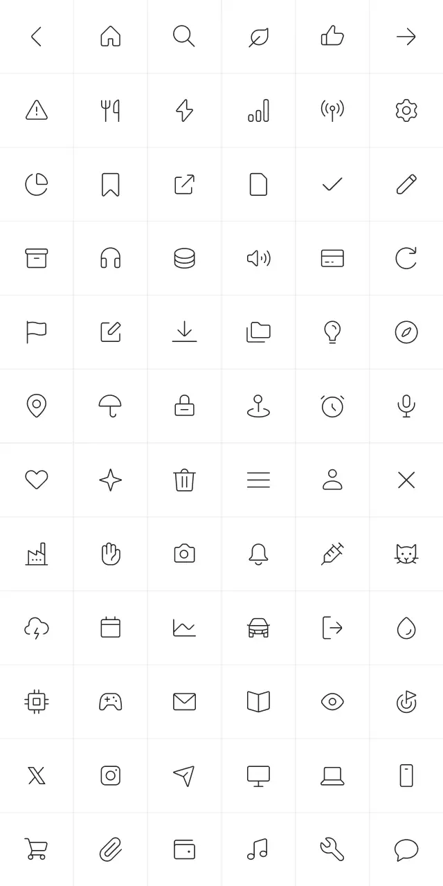 An icon preview for the style round outline light