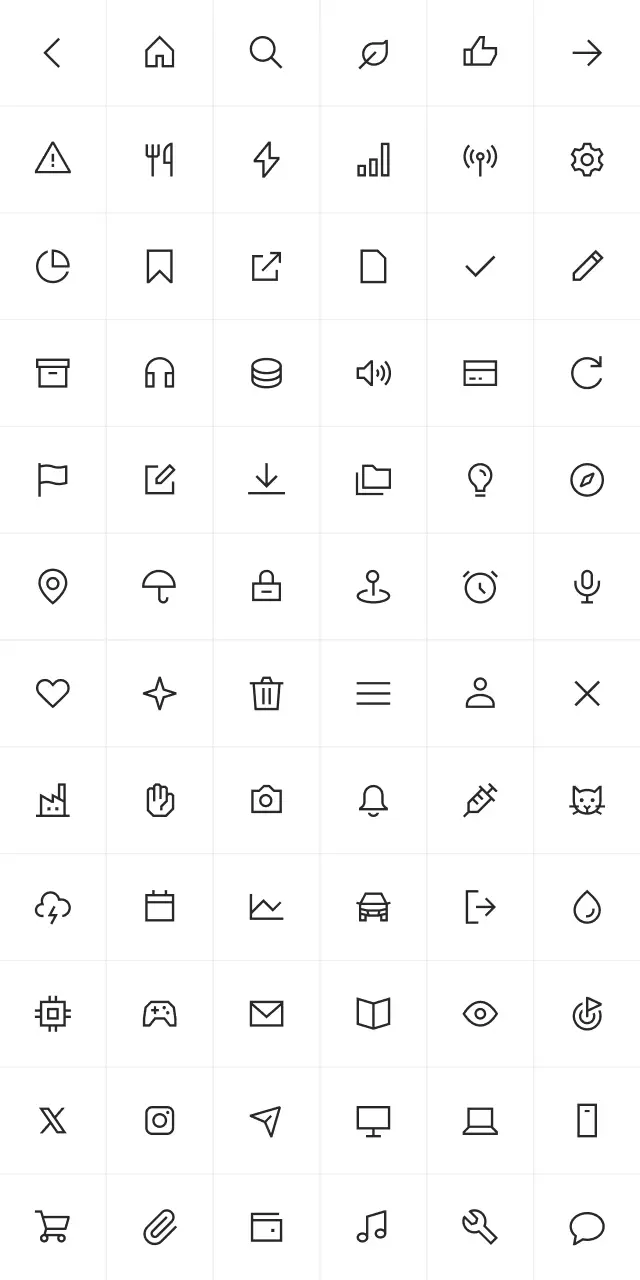 An icon preview for the style sharp outline regular