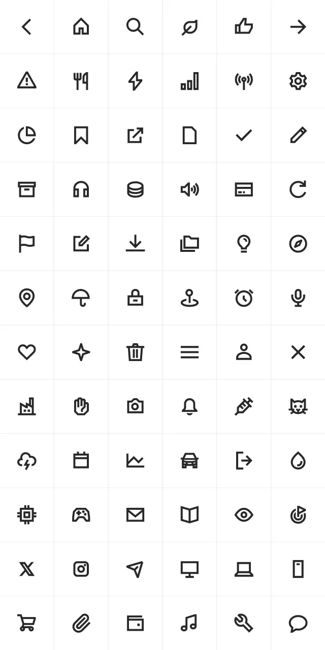 An icon preview for the style sharp outline bold
