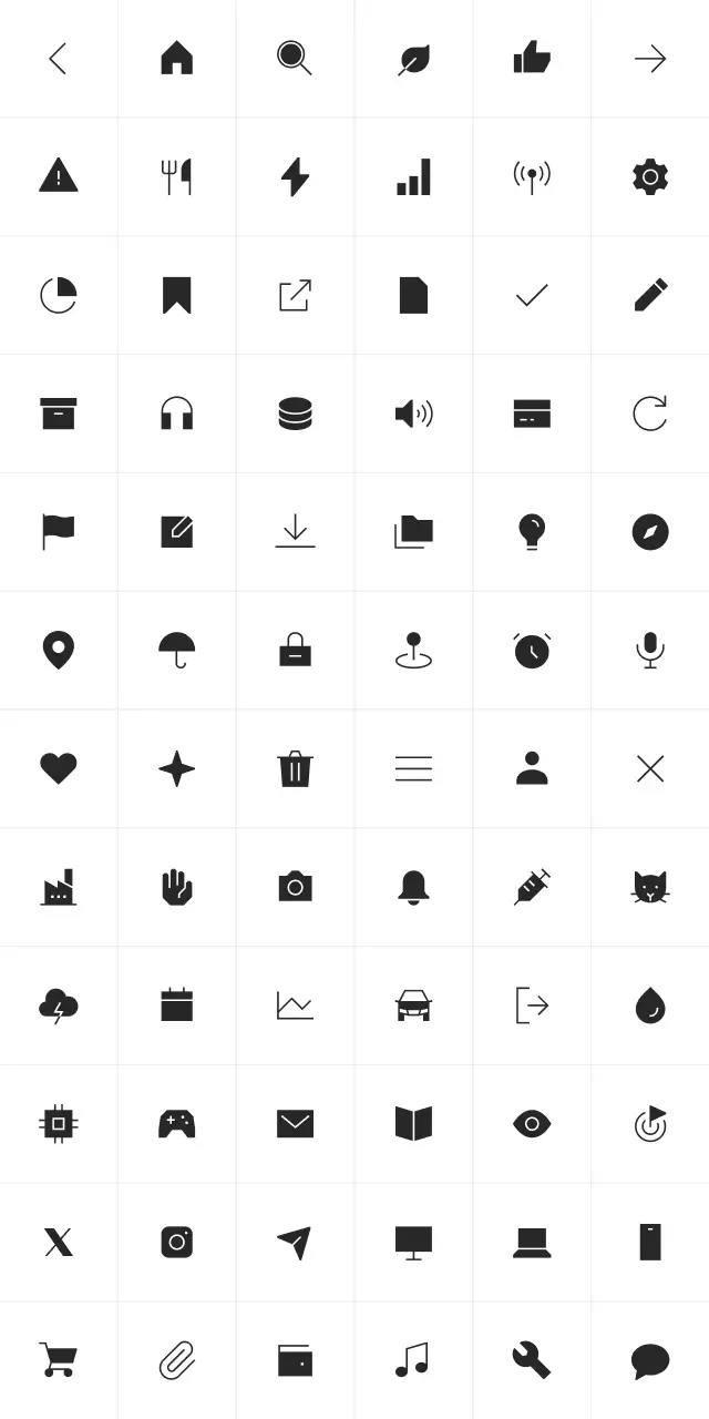 An icon preview for the style sharp solid light