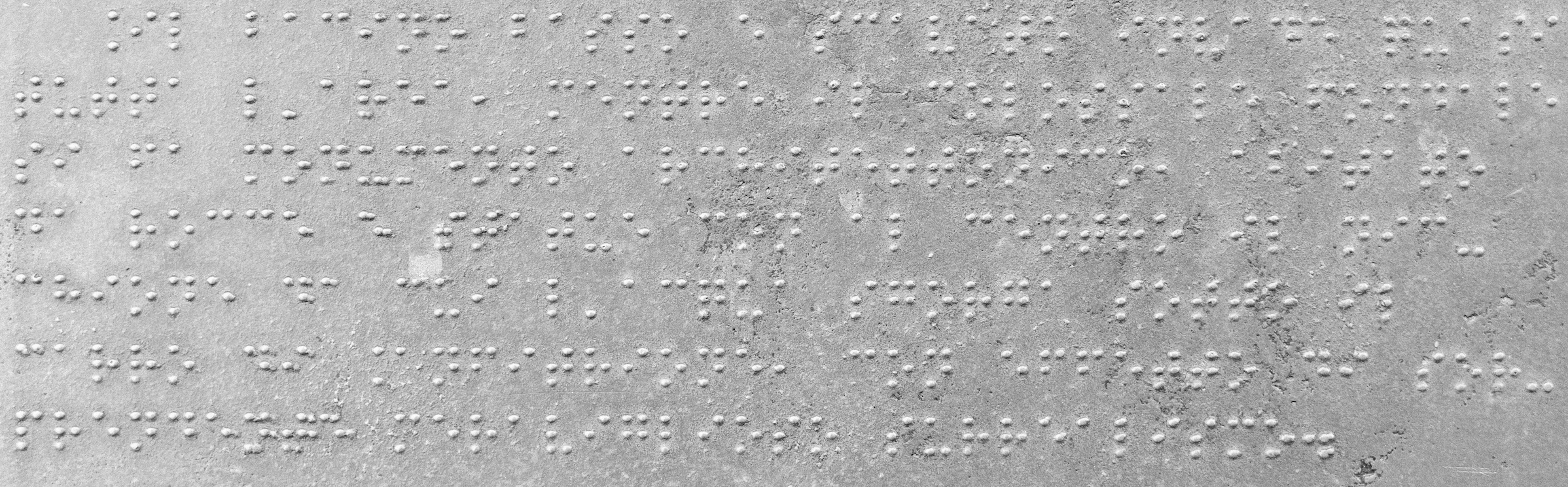 Braille writing on paper