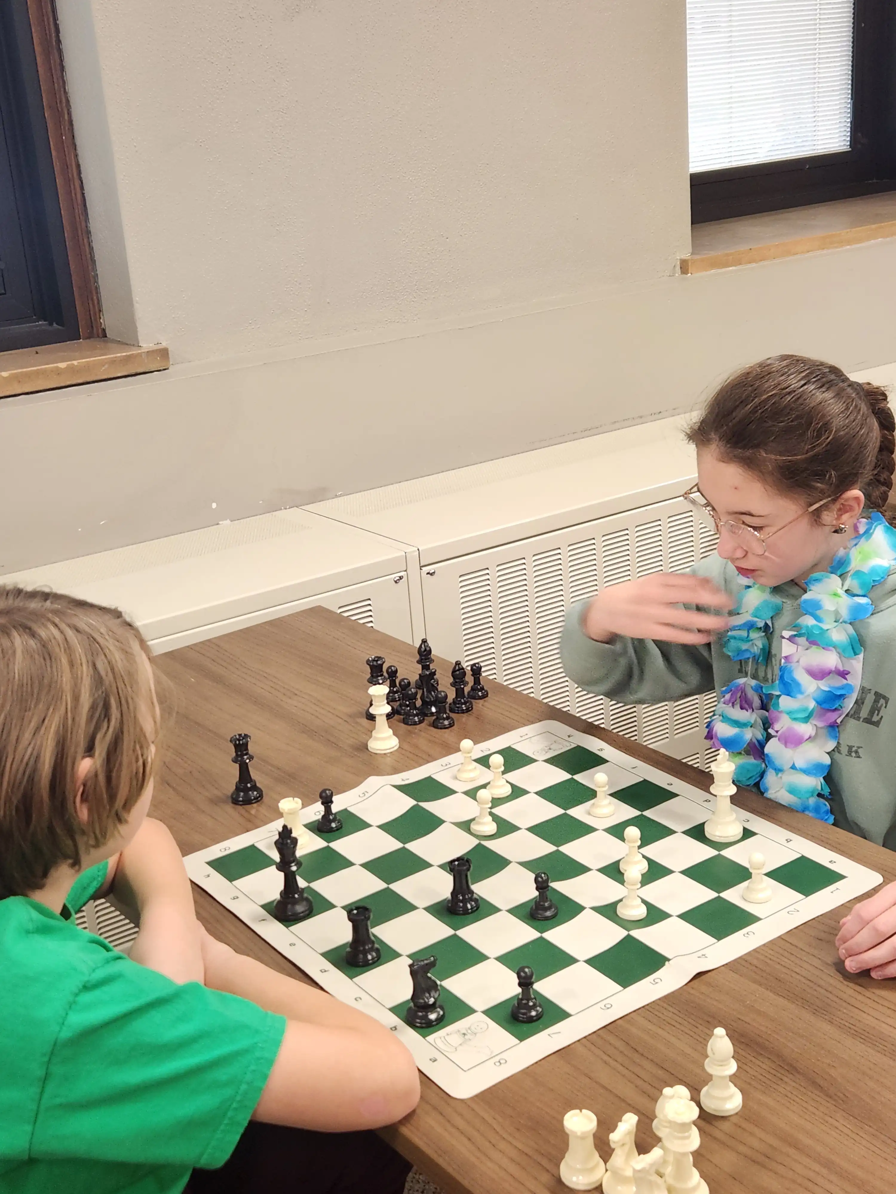2 students playing chess