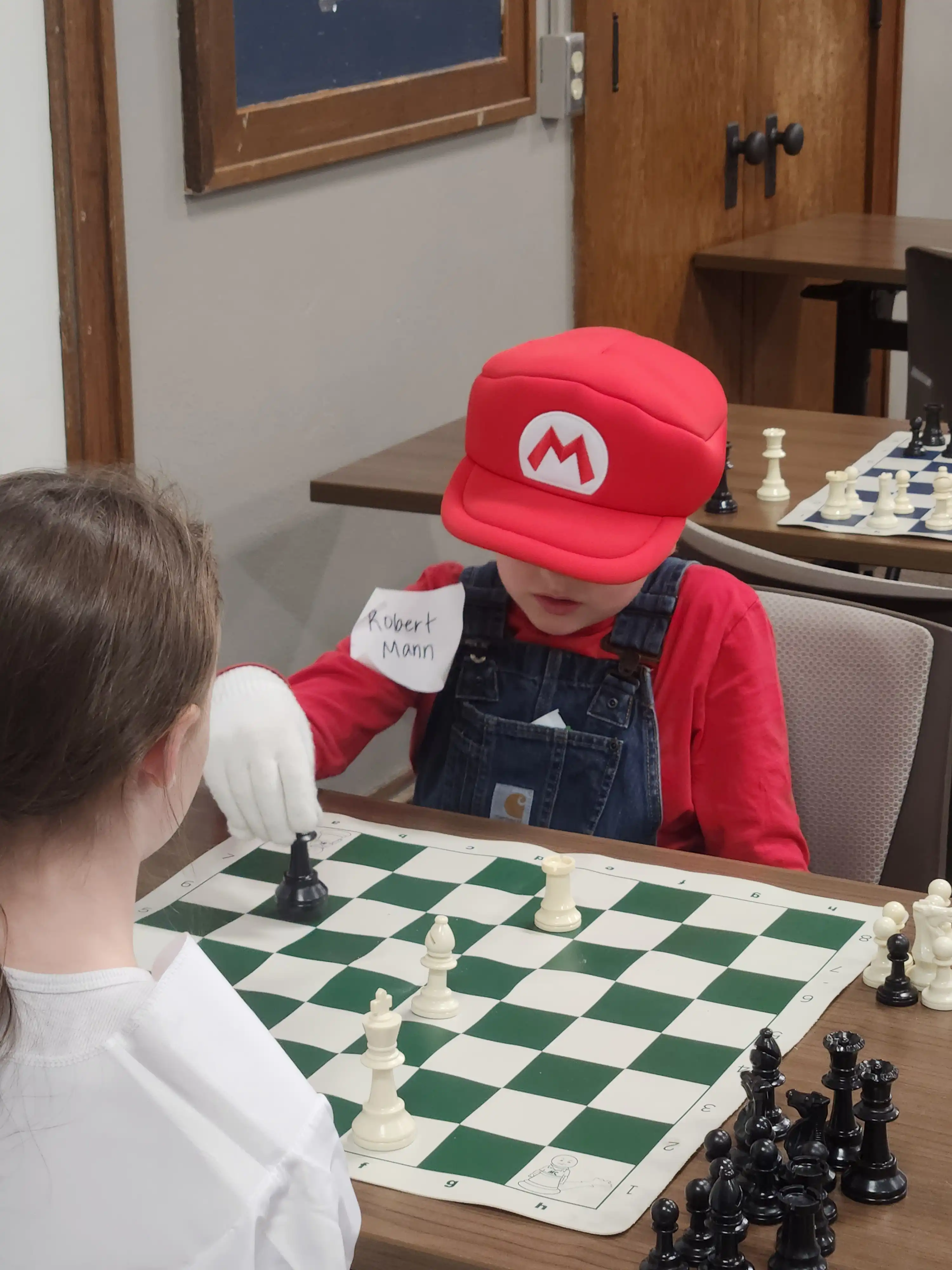 2 students playing chess