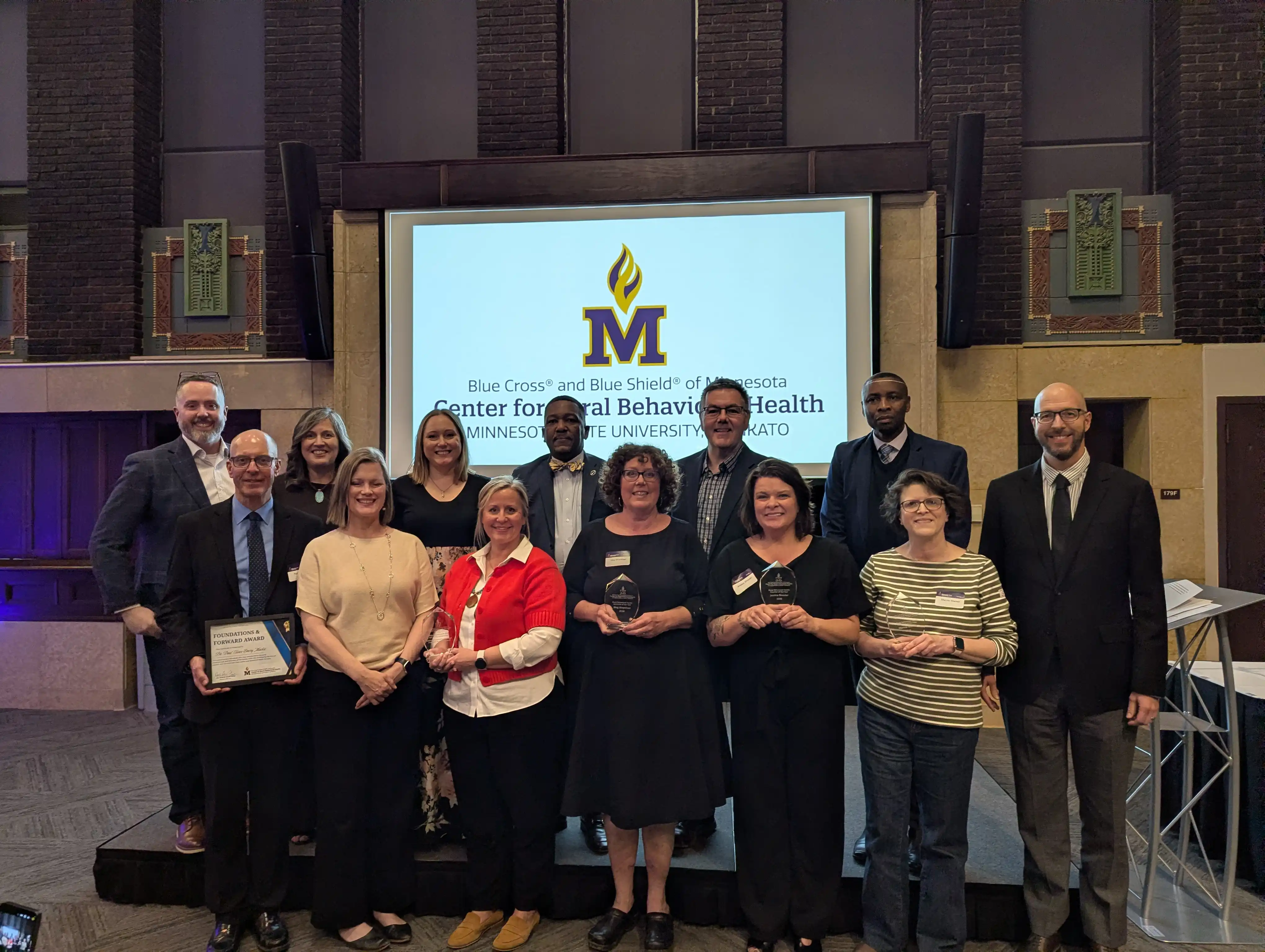 Large group of individuals that received awards