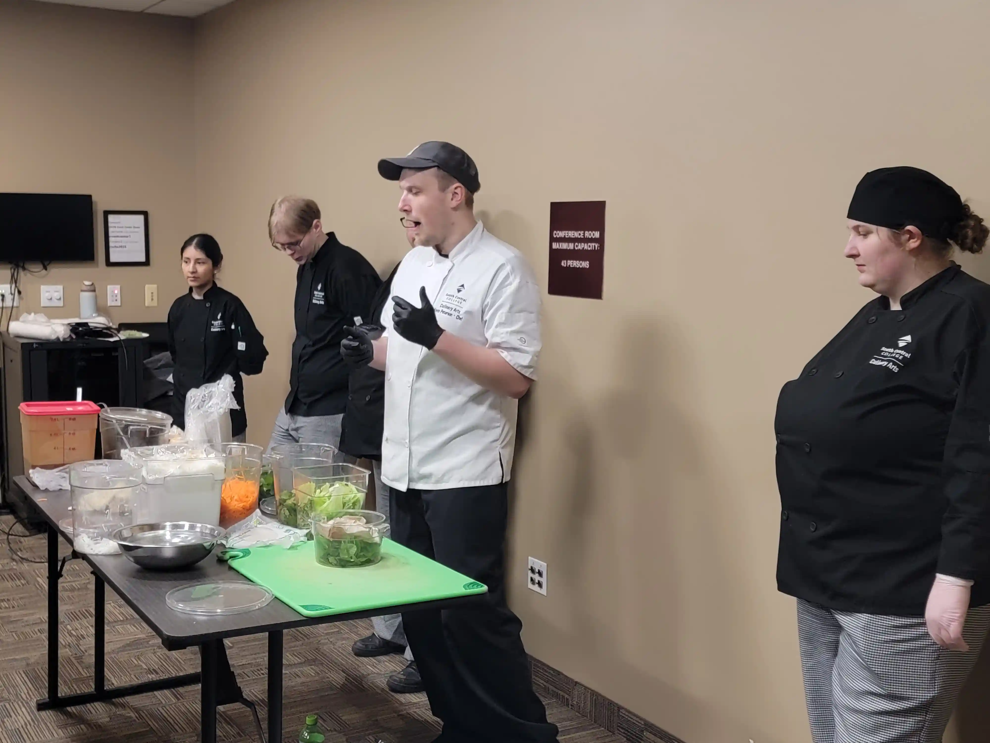 Chef giving instructions on next steps.