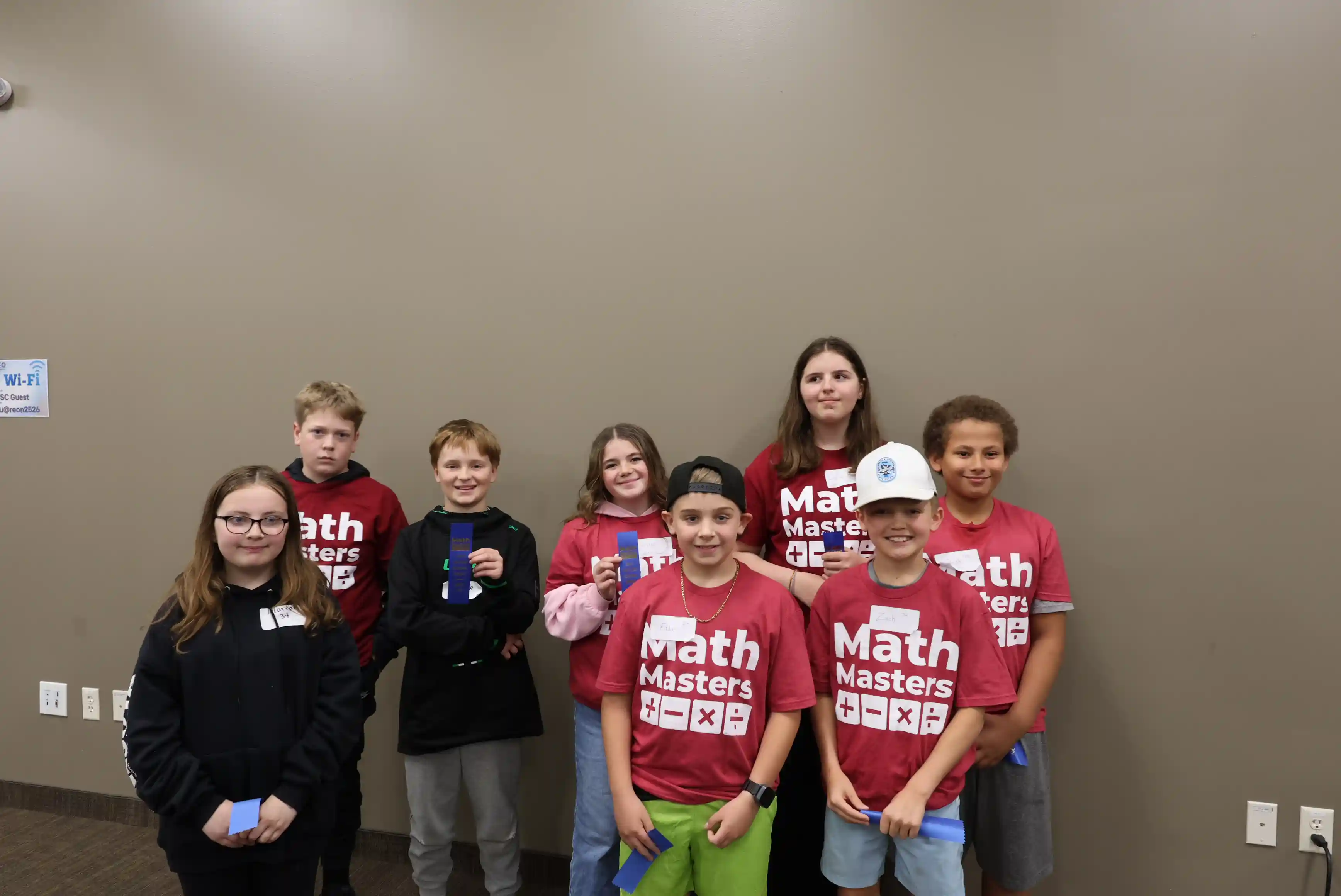 Group of students standing together taking a picture