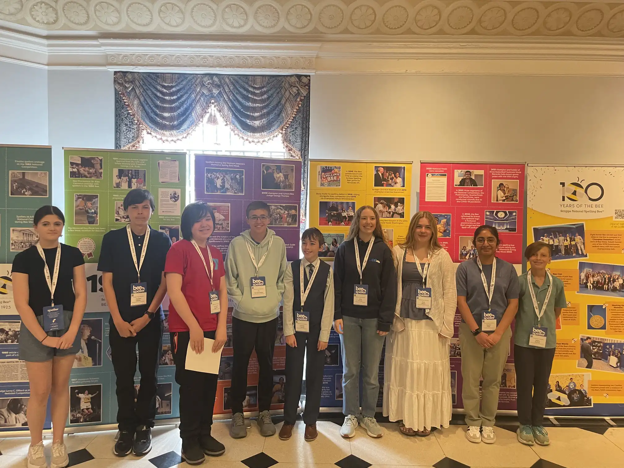 MN Spelling Bee Student Competitors taking a group picture