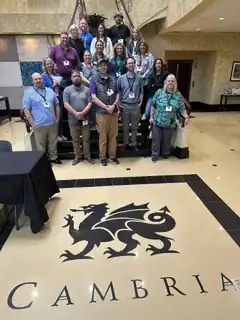 Educators taking a picture at Cambria