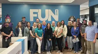 Educators taking a picture at Fun.com