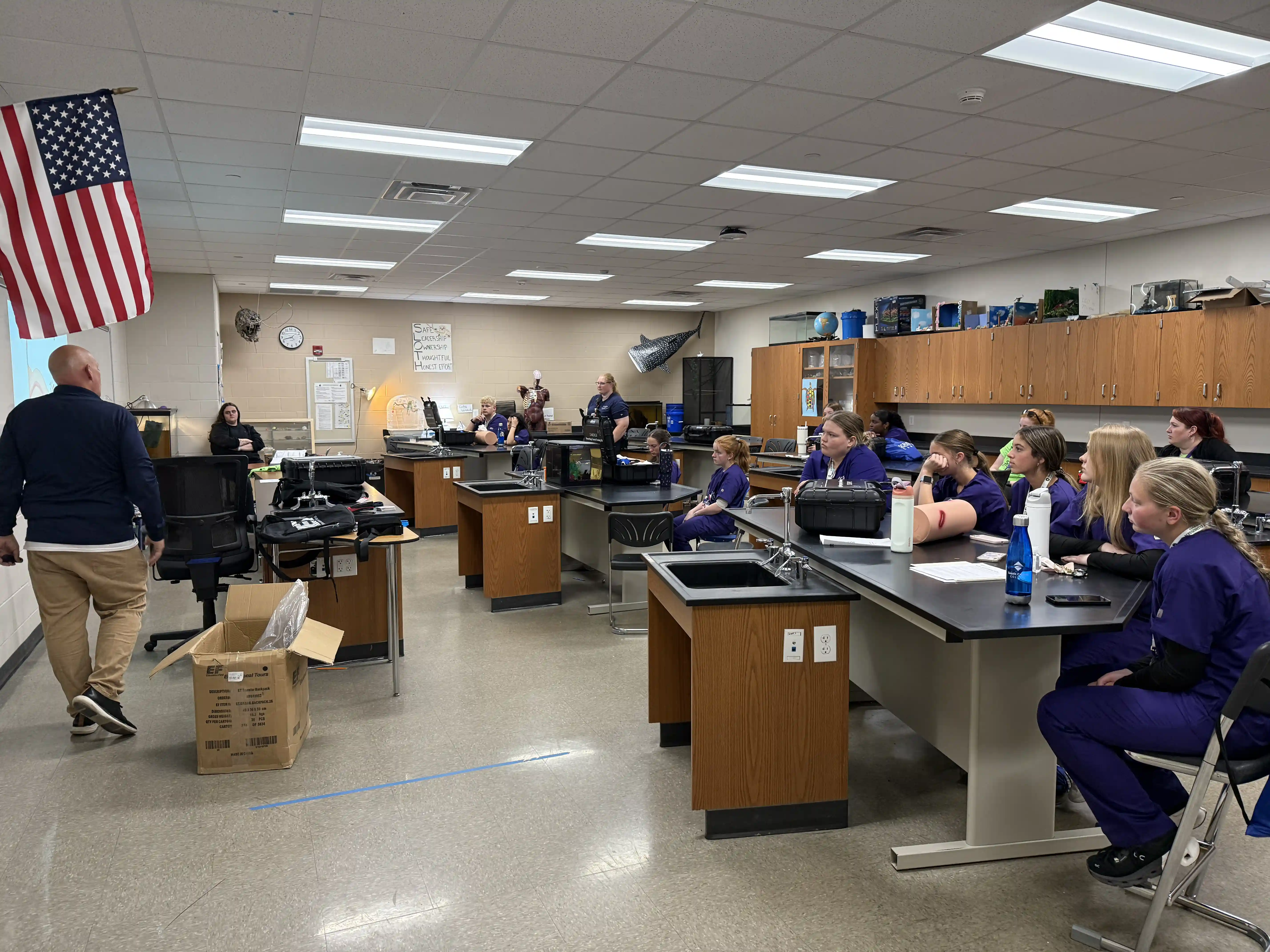 Scrubs Camp Students in a classroom 