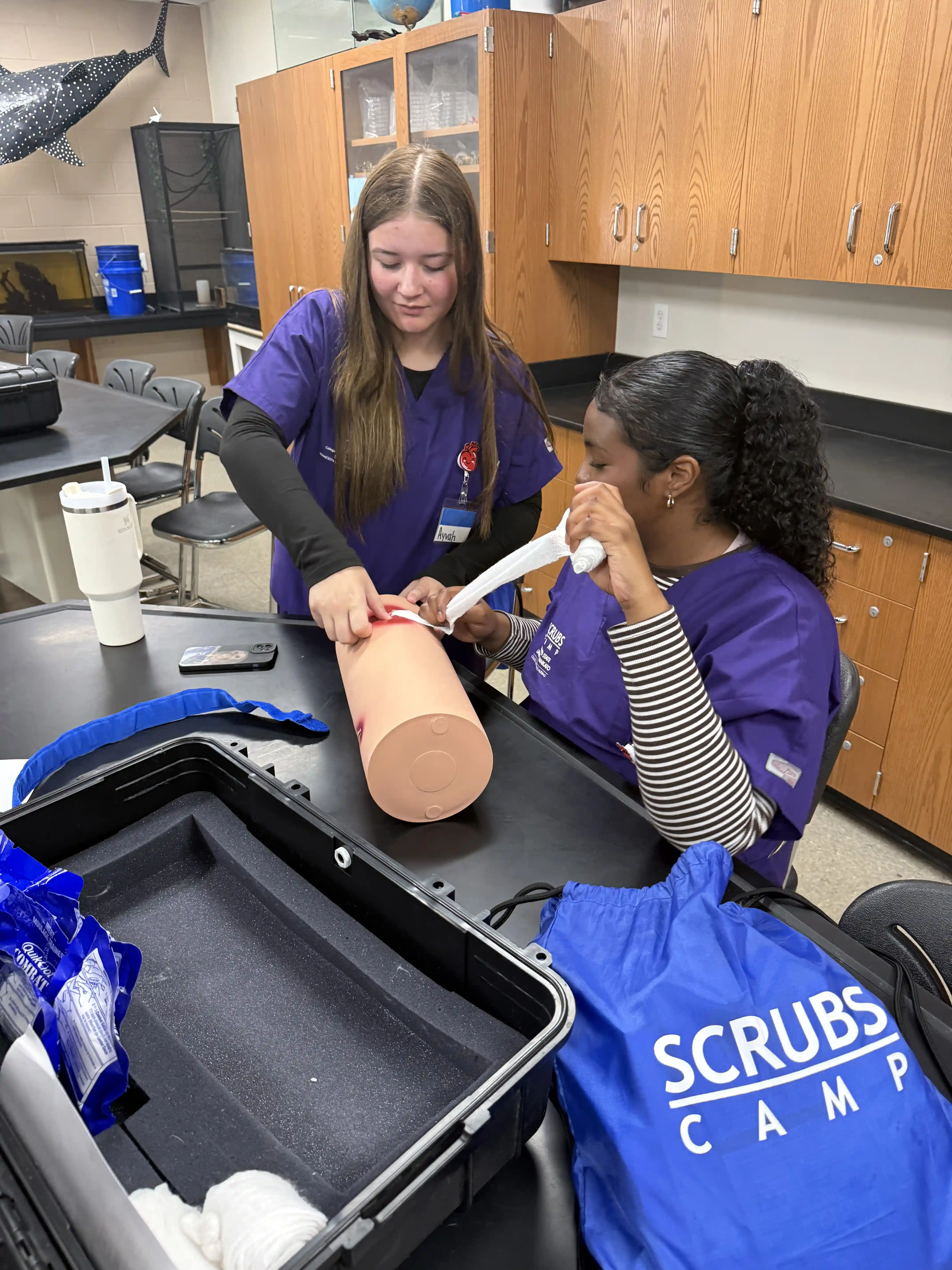 Students working together