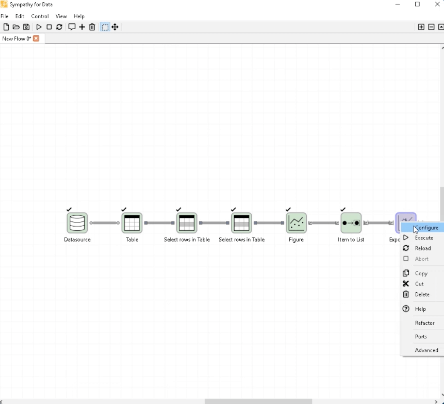 Configuring the Export Node