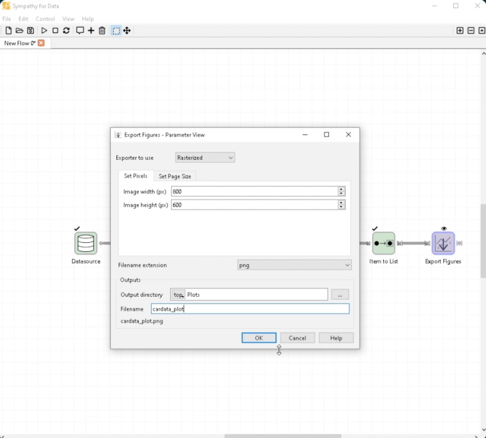 Setting the Filename and Exporting