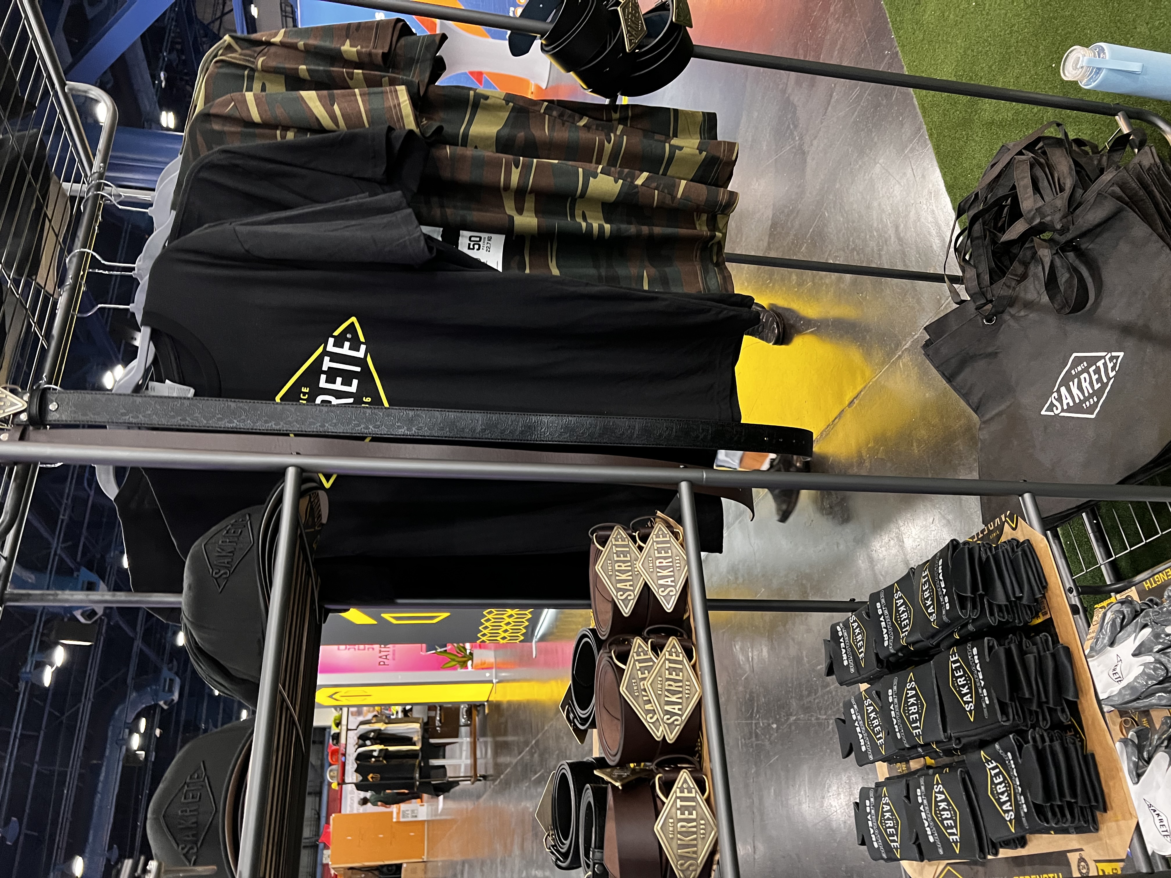 Sakrete Merc. T-shirts, Caps and Belts.