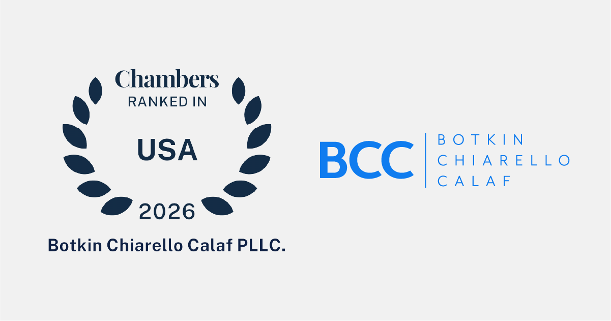Botkin Chiarello Calaf Earns 2026 Chambers USA Rankings for Intellectual Property, Commercial Litigation