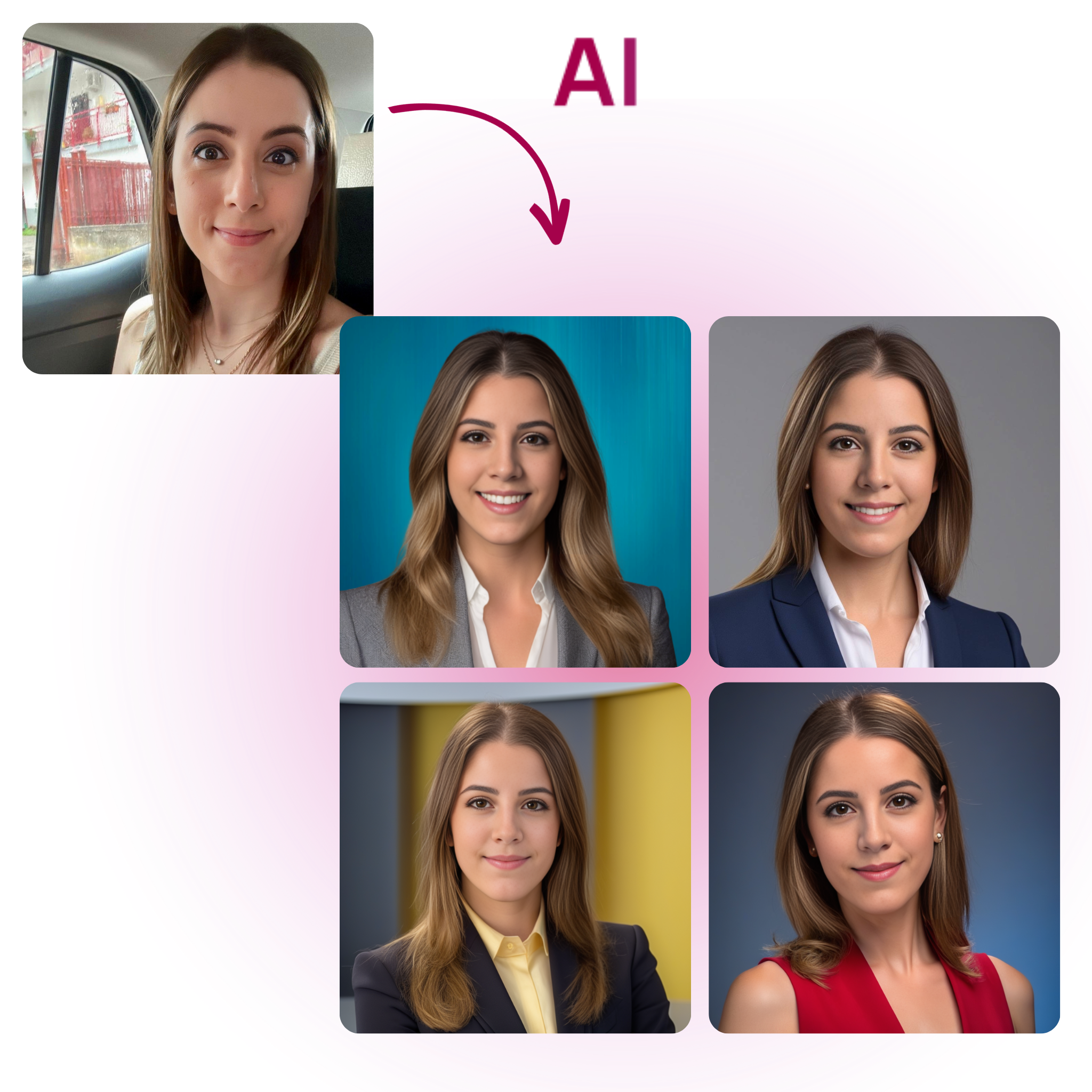 AI headshots generated from selfies with the latest AI model stable-diffusion XL