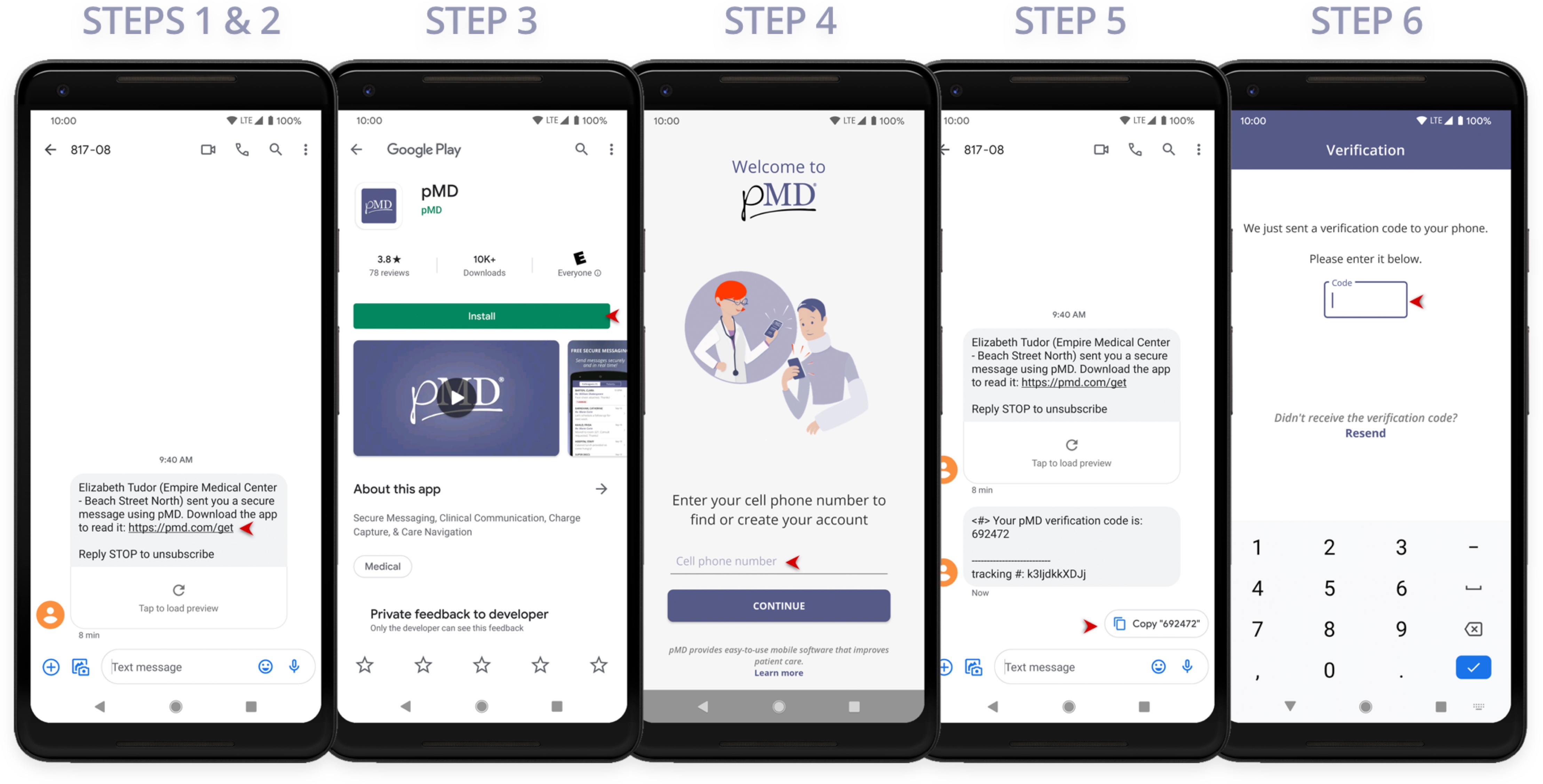 Android telehealth invite