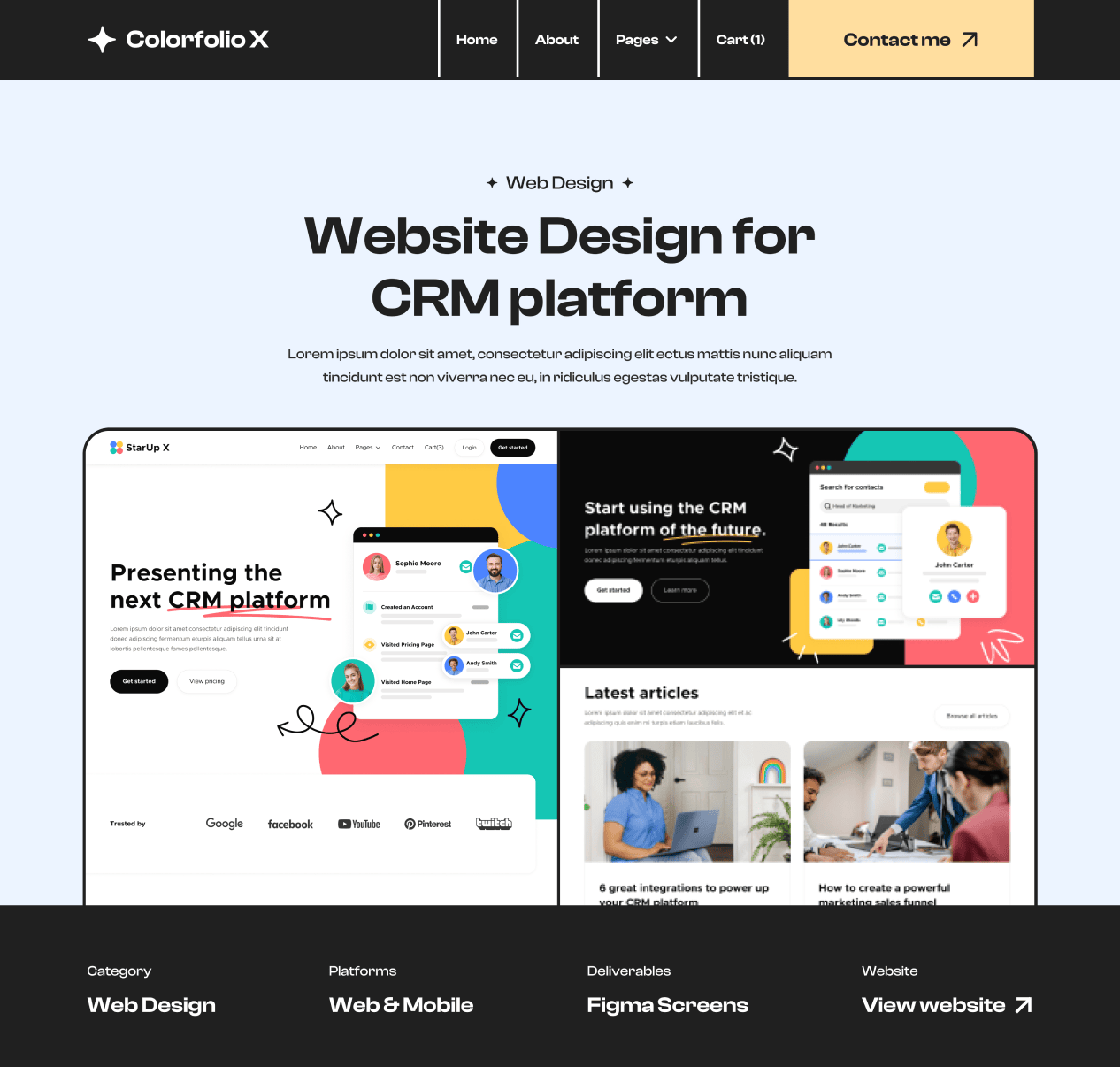 Portfolio Single Top Image - Colorfolio X Webflow Template
