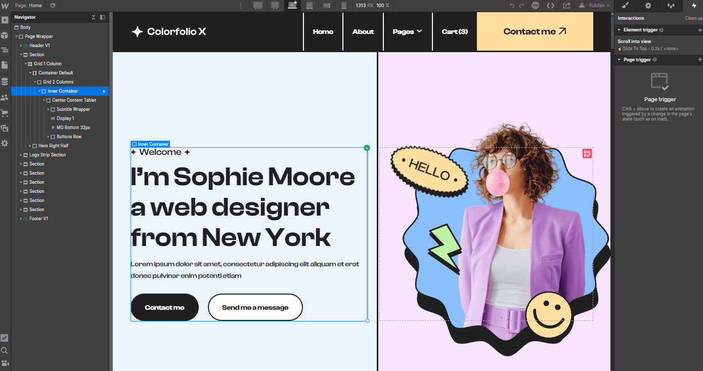 Animations - Colorfolio X Webflow Template