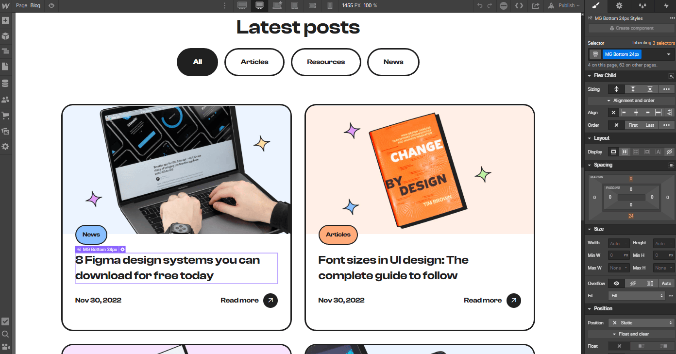 CMS Content - Colorfolio X Webflow Template