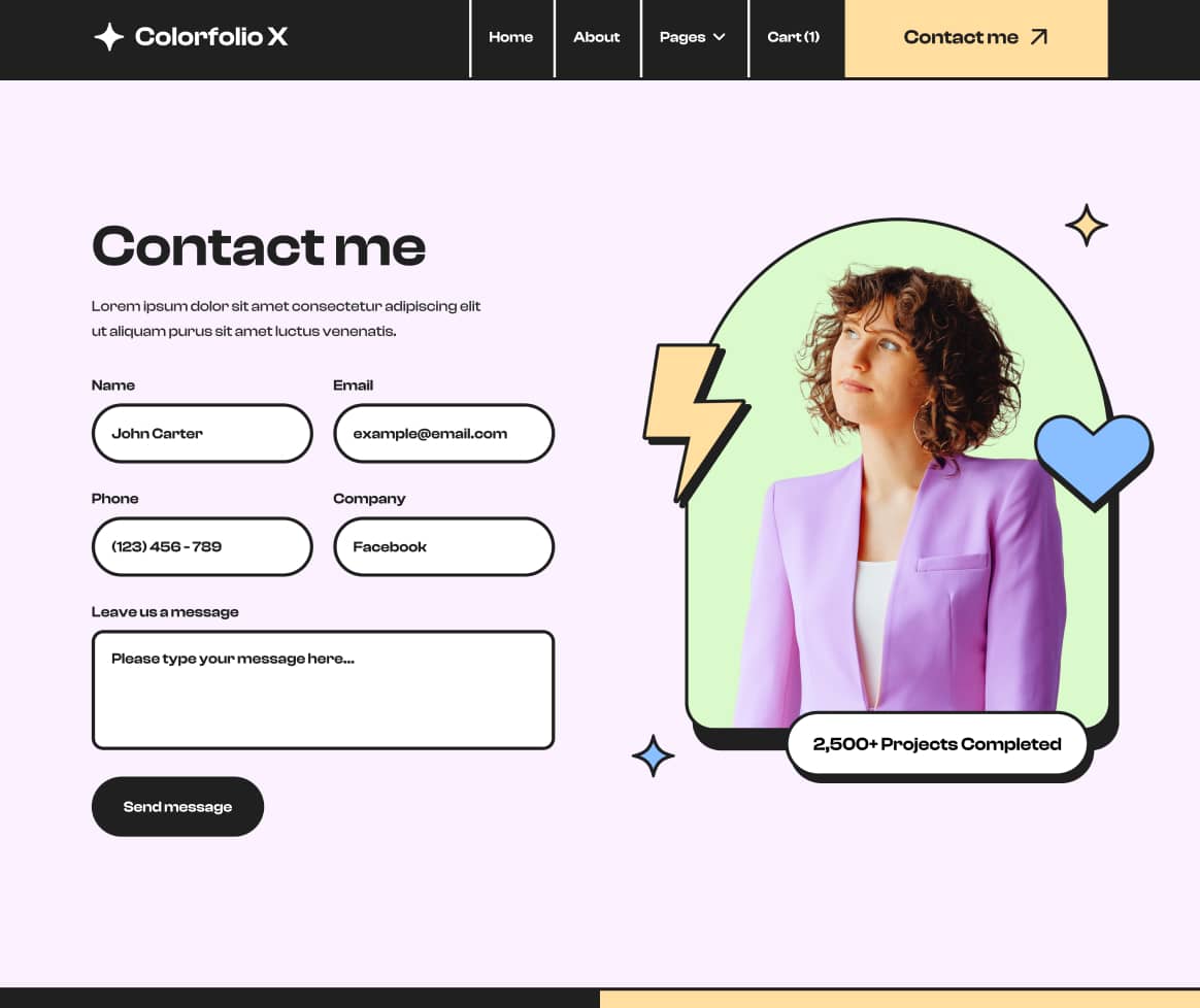 Contact Image - Colorfolio X Webflow Template