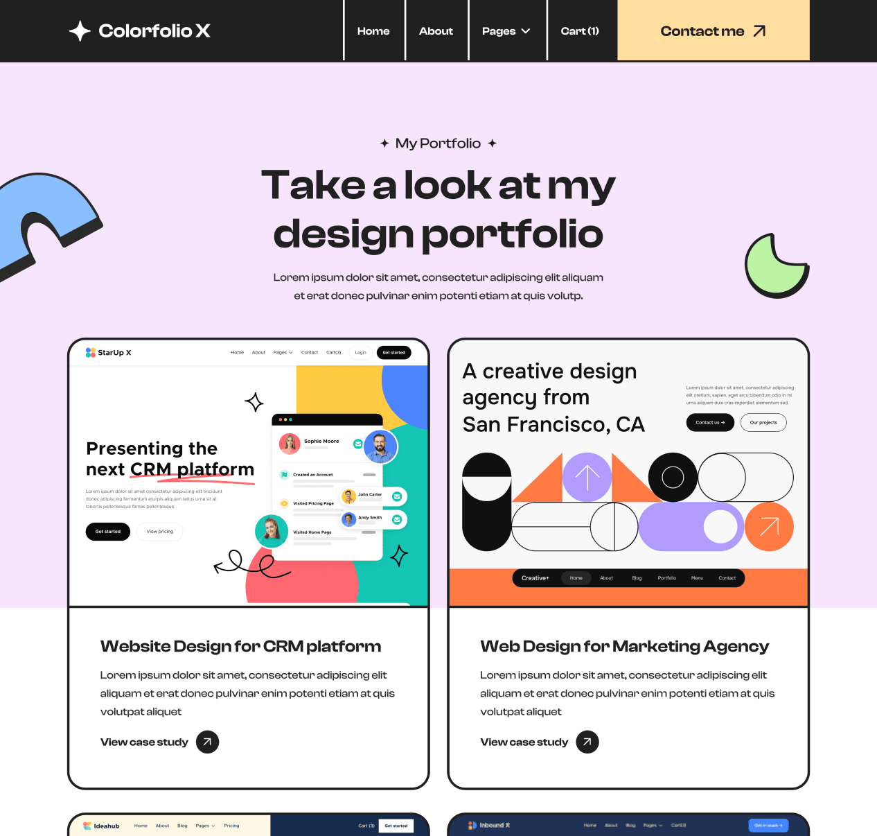 Portfolio Top Image - Colorfolio X Webflow Template