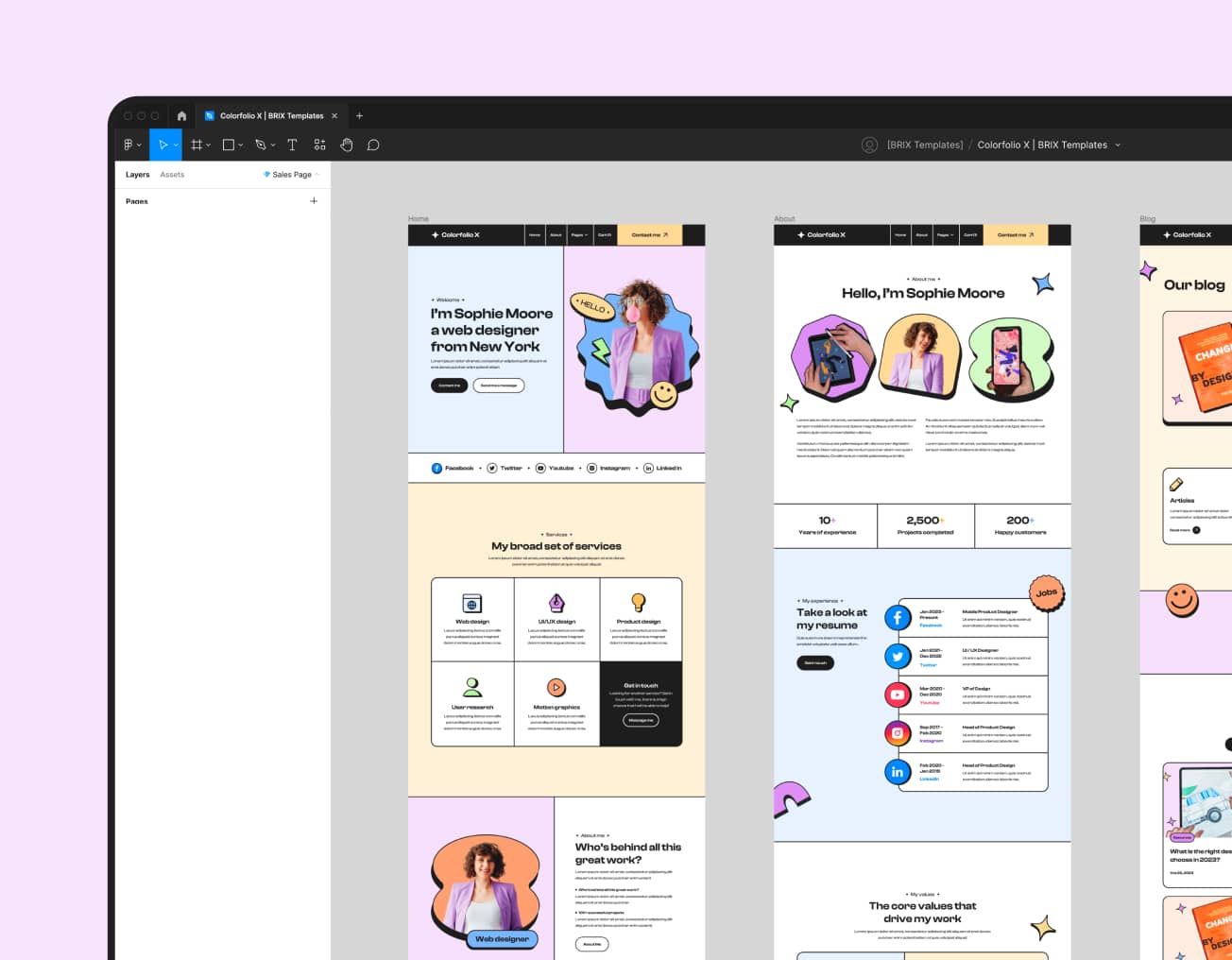 Figma File Image - Colorfolio X Webflow Template