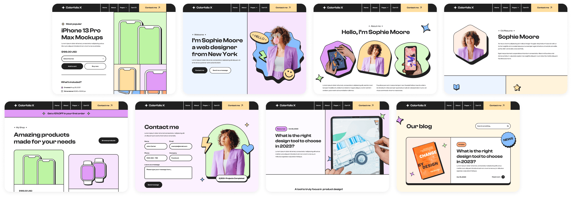 Brix Templates Colorfolio X Template Webflow - Colorfolio X Webflow Templates