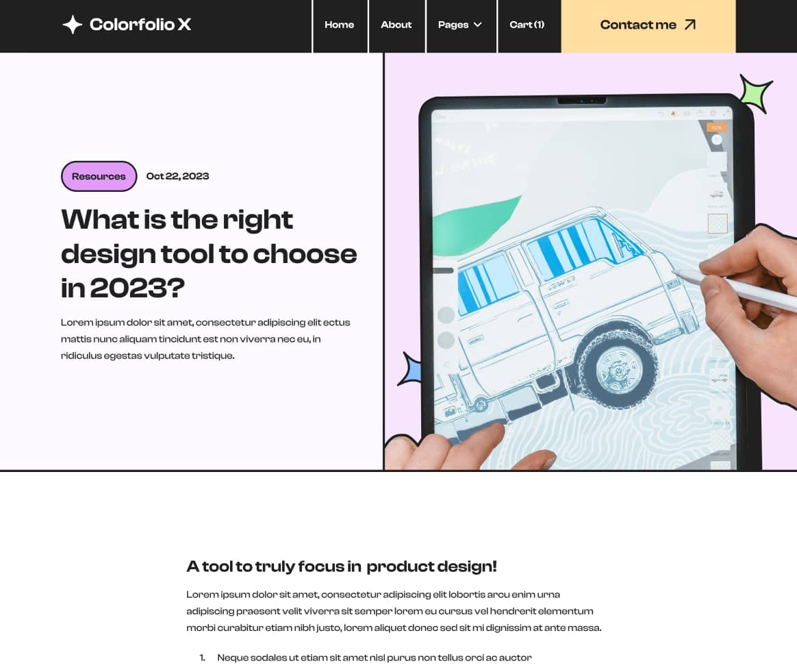 Blog Post Image - Colorfolio X Webflow Template