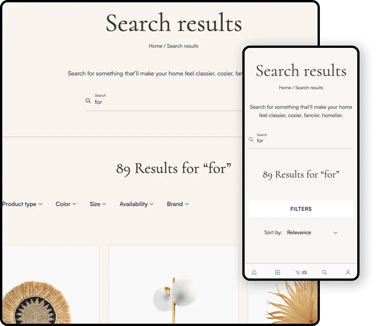 Dedicated Search Field