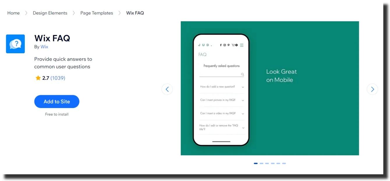 Wix FAQ 