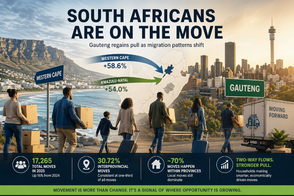 Gauteng regains pull as SA migration patterns shift